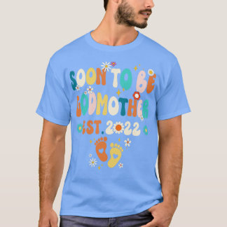 Camiseta Em Breve Ser Madrinha 2023 Anúncio De Gravidez