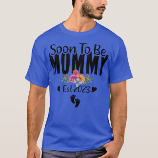 Camiseta Em Breve Ser Mamãe 2023 Gravidez Pela Primeira Vez