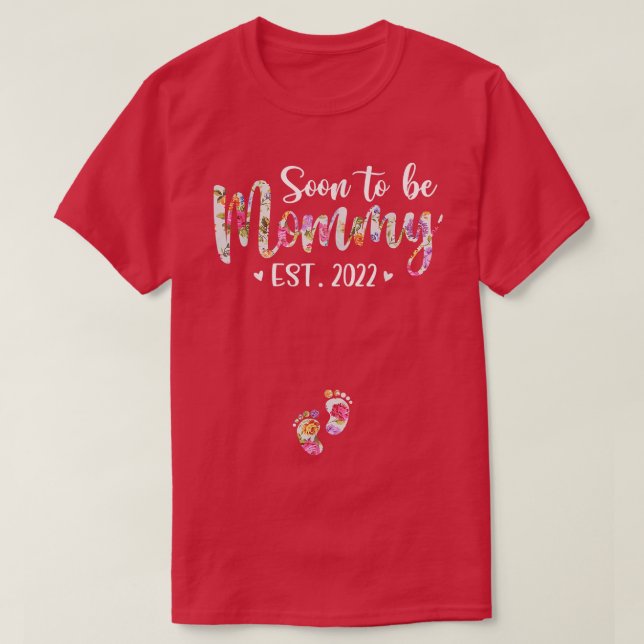 Camiseta Em Breve Ser Mamãe No Final De 2022 Anúncio De Gra (Frente do Design)