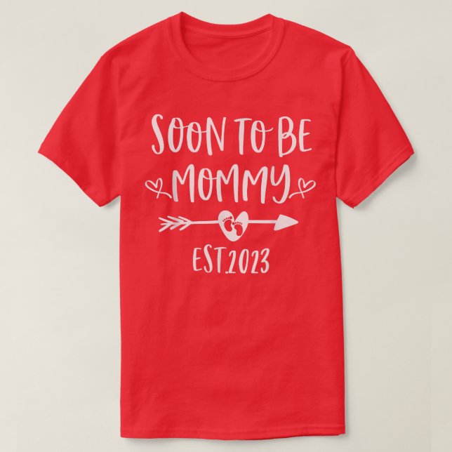 Camiseta Em Breve Ser Mamãe No Final De 2023 Anúncio De Gra (Frente do Design)