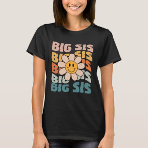 Camiseta Em Breve Ser Nova Irmã Grande Retro Orgulhosa Sis 