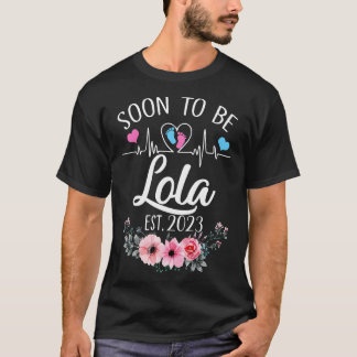 Camiseta Em Breve, Ser O Anúncio De Gravidez Floral De Lola