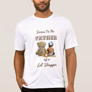 Camiseta Em breve, ser pai de um touro e ursinho de peluche