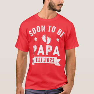 Camiseta Em Breve Ser Papa 2023 Dia de os pais Da Primeira 