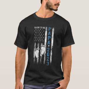 Camiseta Em Breve Ser Papa 2023 Dia de os pais Novo Pa