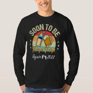 Camiseta Em Breve Ser Pop Pop de Novamente 2022 Novo Avô Re
