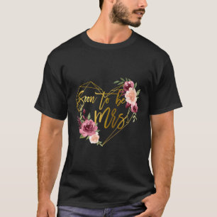 Camiseta Em Breve Ser Sra. Para O Futuro Noivo Floral Ele