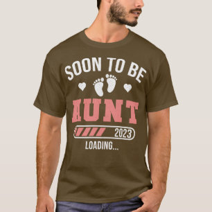 Camiseta Em Breve Ser Tia Est 2023 Carregando Para Gravidez