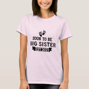 Camiseta Em Breve Ser Uma Irmã Grande No Est 2023 - Gravide