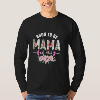 Camiseta Em breve será a mamãe no final de 2025 mulheres pr