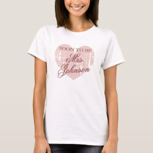 Camiseta Em breve será a Sra. Shirt para a futura noiva C