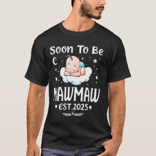 Camiseta Em Breve Será Mawmaw EST. 2025 Dia das Mães Fofo O