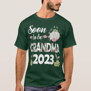 Camiseta Em breve será vovó 2023 Dia de as mães pela primei