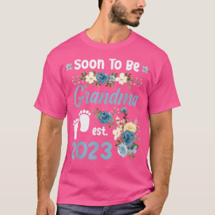 Camiseta Em breve será vovó 2023 Dia de as mães pela primei