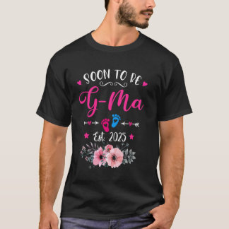 Camiseta Em Breve Vovó 2025 Dia das Mães Promovida a Mamãe 