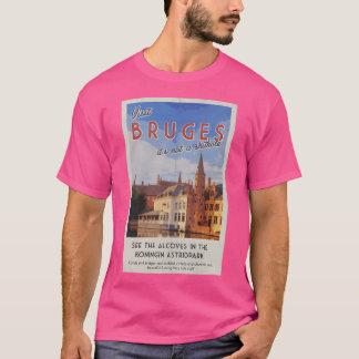 Camiseta Em Bruges Bruges (Seu Poster de viagens Na Bélgica