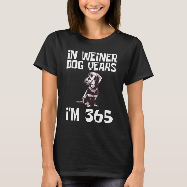 Camiseta Em Cachorros-De-Ferro, Im 365 Dachshund Long Latid (Frente)
