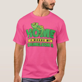 Camiseta Em Casa, Meu Camaleão Está Com Pantera Véu.