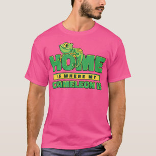 Camiseta Em Casa, Meu Camaleão Está Com Pantera Véu.