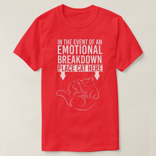 Camiseta Em Caso De Discriminação Emocional, Cat H (Frente do Design)