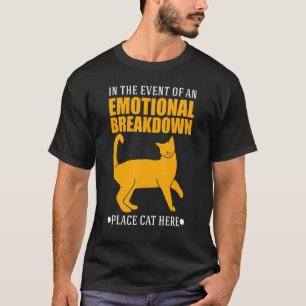 Camiseta Em Caso De Discriminação Emocional, Gato Aqui