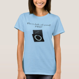 Camiseta Em caso de dúvida, pergunte-se:  WWJD?