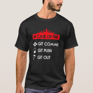 Camiseta Em Caso De Fogo De Programador De Computador