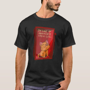 Camiseta Em Caso De Infelicidade Quebrar Gato De Vidro