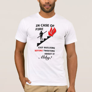 Camiseta Em caso do fogo