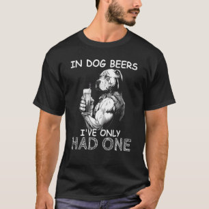 Camiseta Em Cervejas De Cães Eu só tive um Bebendo de Canin