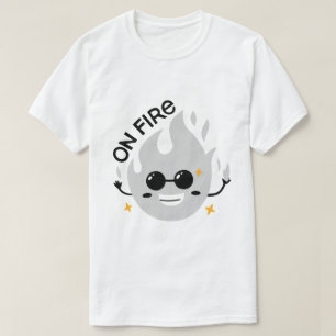Camiseta Em Chamas – Design de Tipografia Motivacional