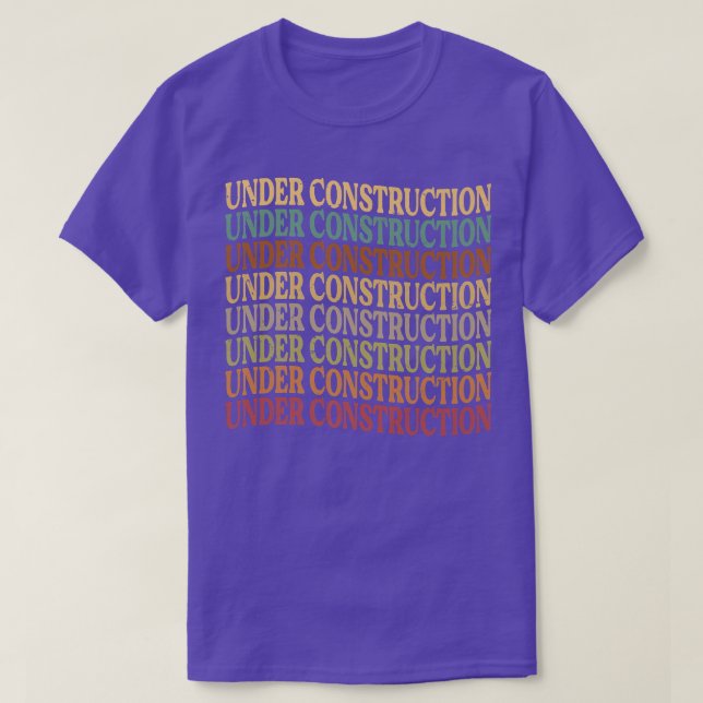 Camiseta Em Construção - Motivação Engraçada - Workout Jo (Frente do Design)