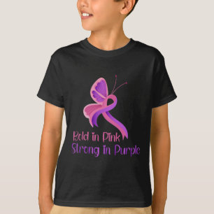 Camiseta Em cor rosa forte violência roxa, conhecimento do 