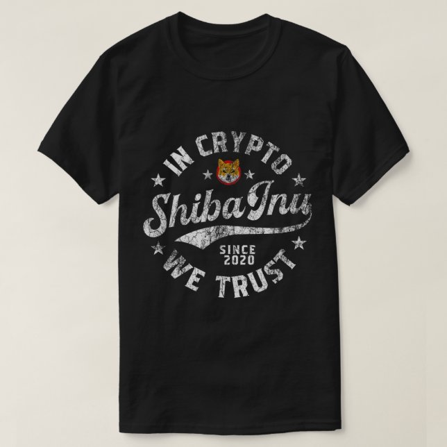 Camiseta Em Cripto Nós Confiamos Shiba Inu (Frente do Design)