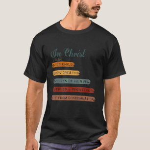 Camiseta Em Cristo, eu sou a criança de Deus Uma nova Bíbli