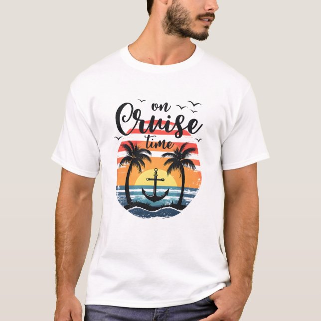 Camiseta Em Cruzeiro, Mulheres Com Árvores De Coco, Verão V (Frente)