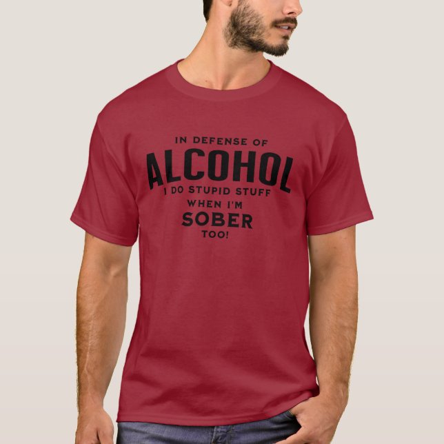 Camiseta "Em defesa do álcool..." (Frente)