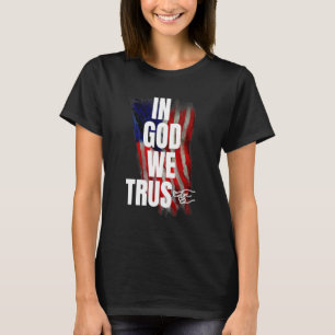 Camiseta em Deus confiamos não lei da bandeira da escola do