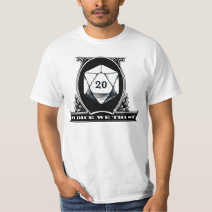 Camiseta Em Dice Trust - Dungeon D20 Dice Dollar Bill