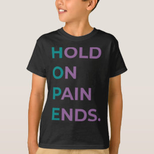 Camiseta Em Dor Termina Esperança Sobrevivência Suicida Pre