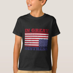 Camiseta Em Excelente, Distresse De Volta Para Baixo O Sina
