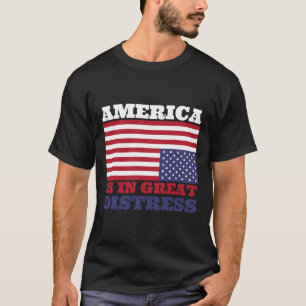Camiseta Em Excelente, Distresse De Volta Para Baixo O Sina