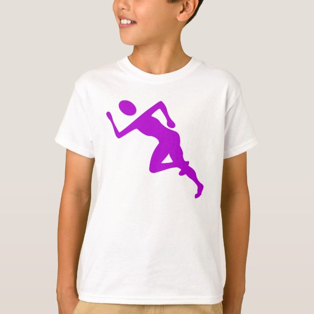 Camiseta Em execução - Roxo (Frente)