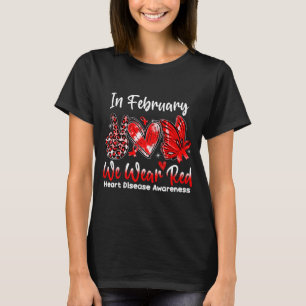 Camiseta Em Fevereiro Usamos Corações Borboleta Amor Paz Ve