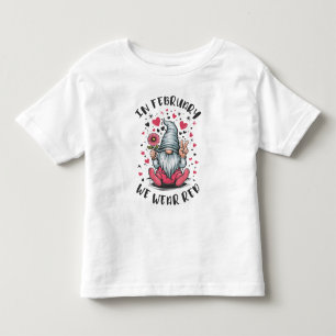 Camiseta Em Fevereiro Usamos Vermelho Conscientização sobre