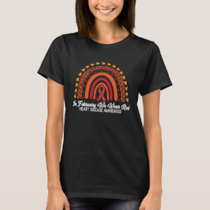 Camiseta Em Fevereiro Usamos Vermelho Conscientização sobre