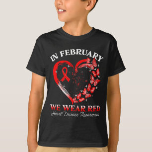 Camiseta Em Fevereiro Usamos Vermelho Mês da Doença Cardíac