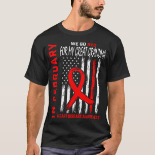 Camiseta Em Fevereiro Use Vermelho Avó Doença Cardíaca A