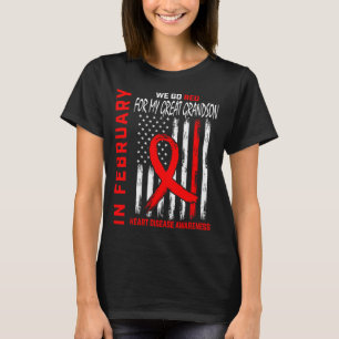 Camiseta Em Fevereiro Use Vermelho Grande Neto Doença Cardí