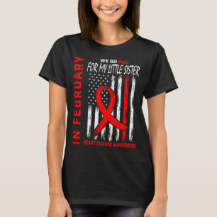 Camiseta Em Fevereiro Use Vermelho Irmã Doença Cardíaca A